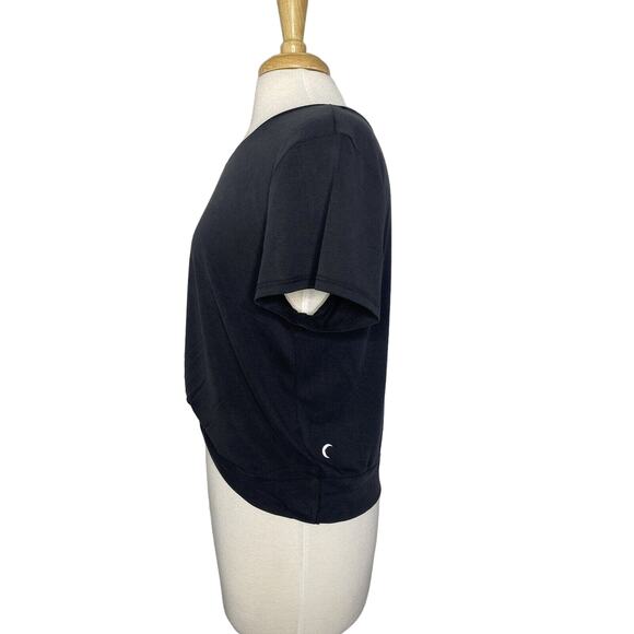 ZYIA Swirl In The Front Black Tee in Black Size XXL 2X Womens Top Short Sleeve - Picture 2 of 10